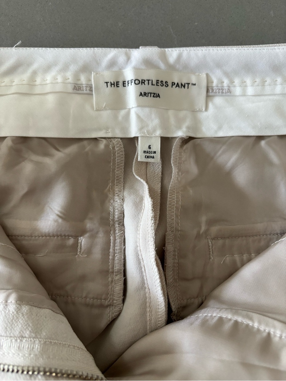 Aritzia The Effortless Pant in matte pearl NWOT - Picture 3 of 6